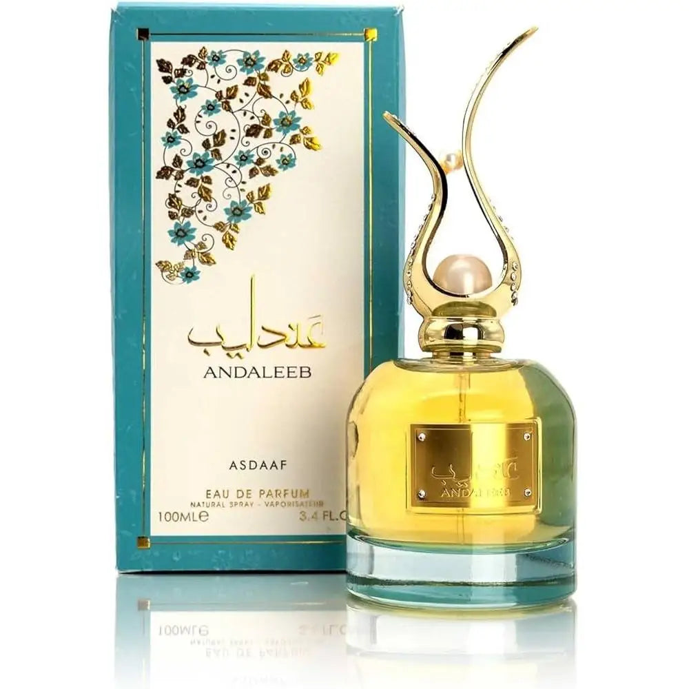 Andaleeb Asdaaf 100ml – Perfume Árabe Unisex Floral y Afrutado con Pachulí y Sándalo