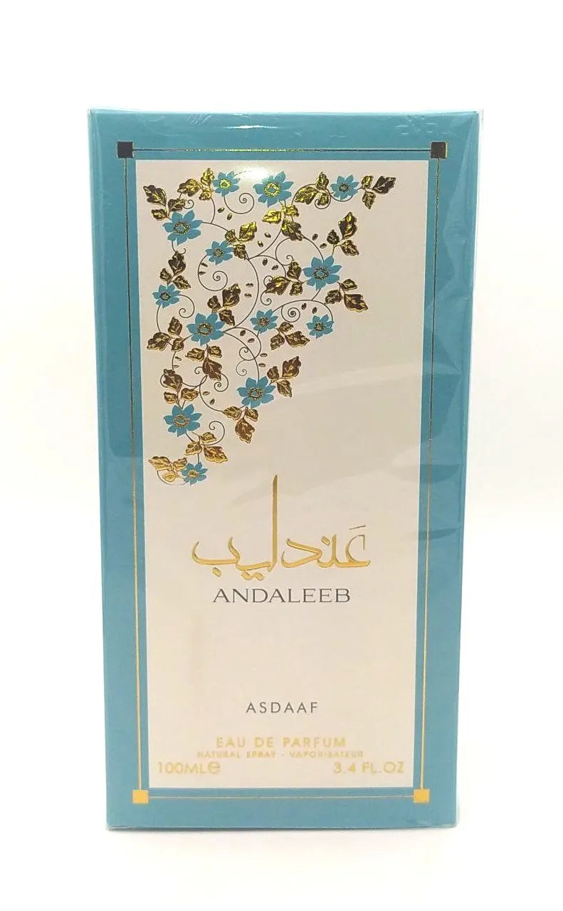 Andaleeb Asdaaf 100ml – Perfume Árabe Unisex Floral y Afrutado con Pachulí y Sándalo