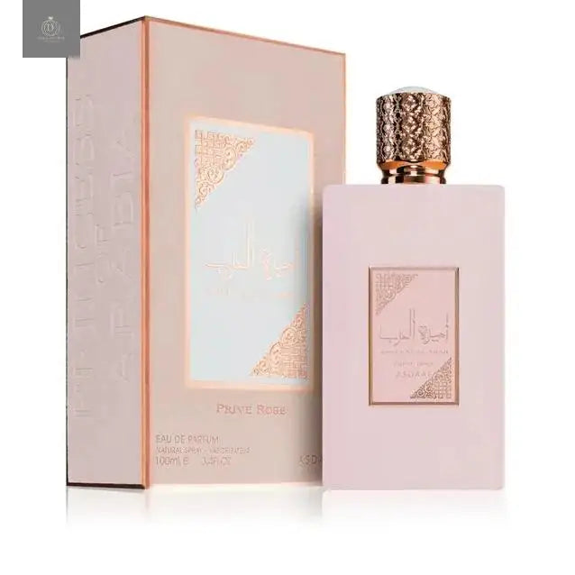 Perfume Árabe Ameerat Al Arab Prive Rose Lattafa 100ml – Princess of Arabia Eau de Parfum para Mujer con Notas Florales y Orientales, Longevidad Duradera