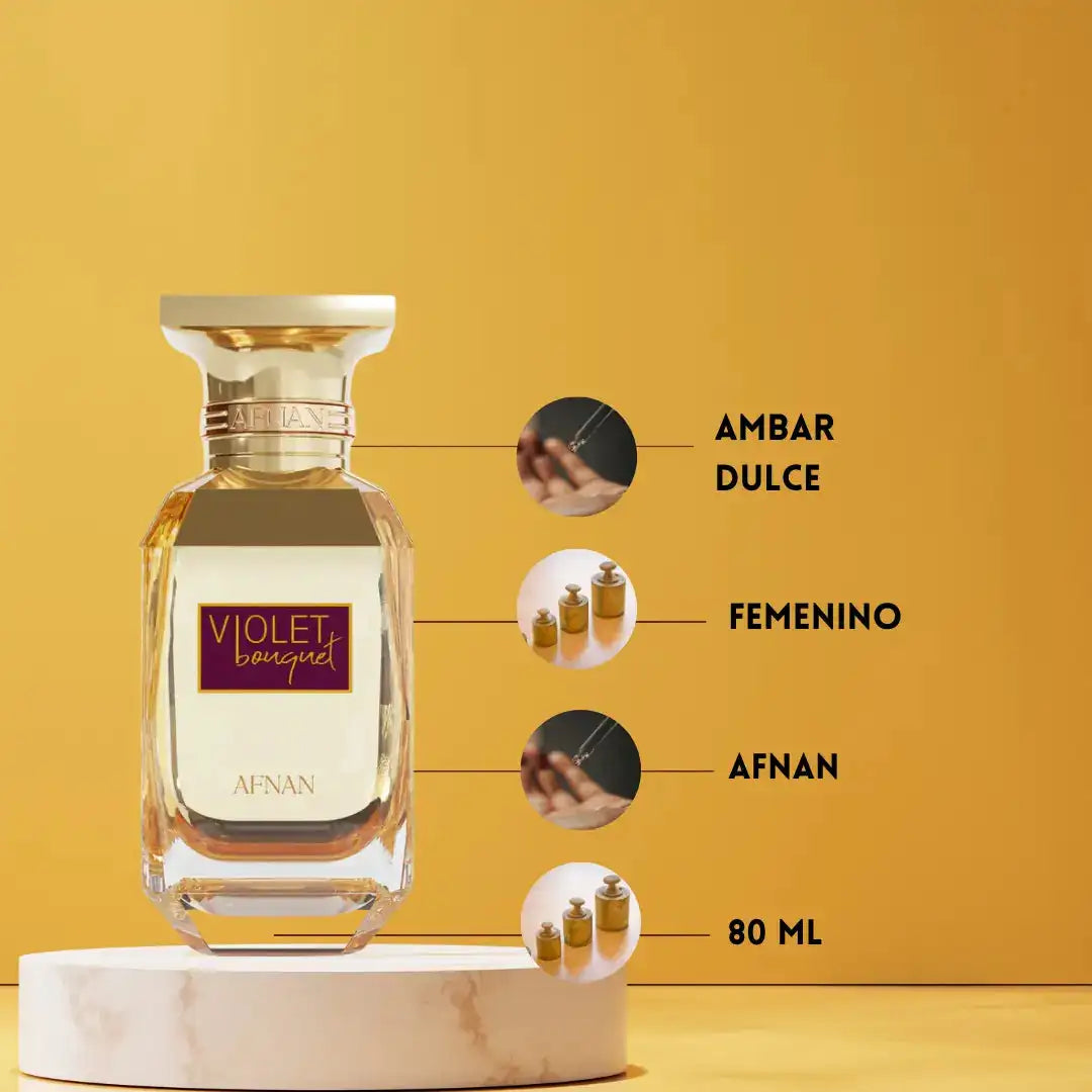 Perfume Árabe Femenino Afnan Violet Bouquet 100ml | Elegancia Floral y Dulce