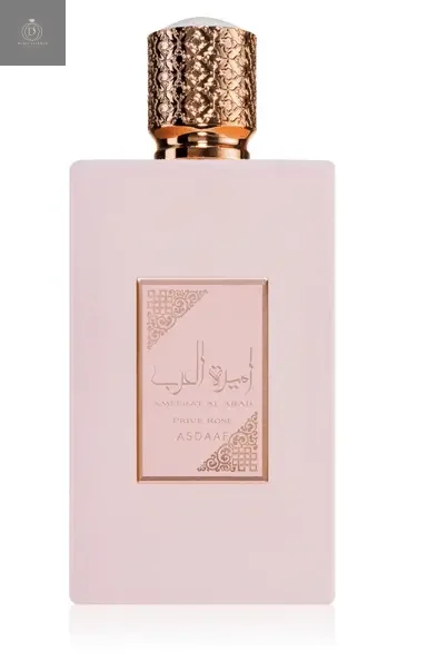 Perfume Árabe Ameerat Al Arab Prive Rose Lattafa 100ml – Princess of Arabia Eau de Parfum para Mujer con Notas Florales y Orientales, Longevidad Duradera