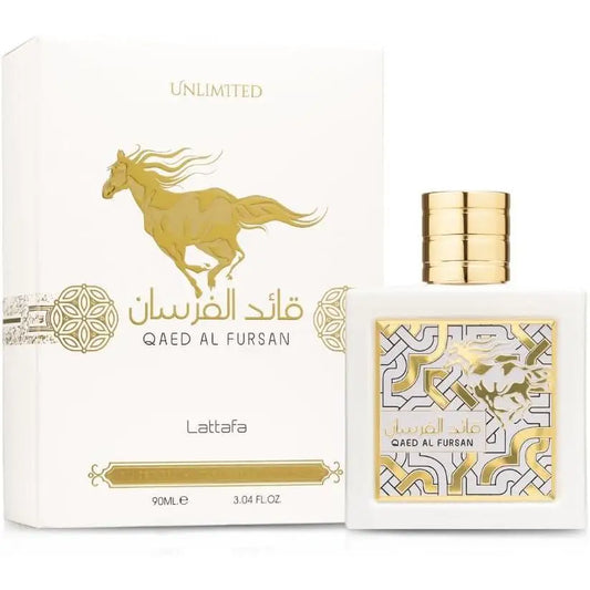 Perfume Árabe Lattafa Qaed Al Fursan Unlimited 90ml Unisex - Notas Tropicales y Florales, Larga Duración y Estilo Sofisticado