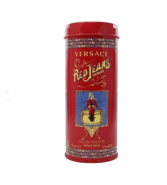 Perfume Versace Red Jeans Eau de Toilette 75ml – Fragancia Femenina Fresca, Juvenil y Elegante